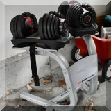 X01. Bowflex SelectTech weights and stand. 